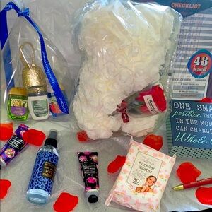 Floral Teddy Bear Gift Set w/ Skincare & Accessories or Mini Mother’s Day Bundle